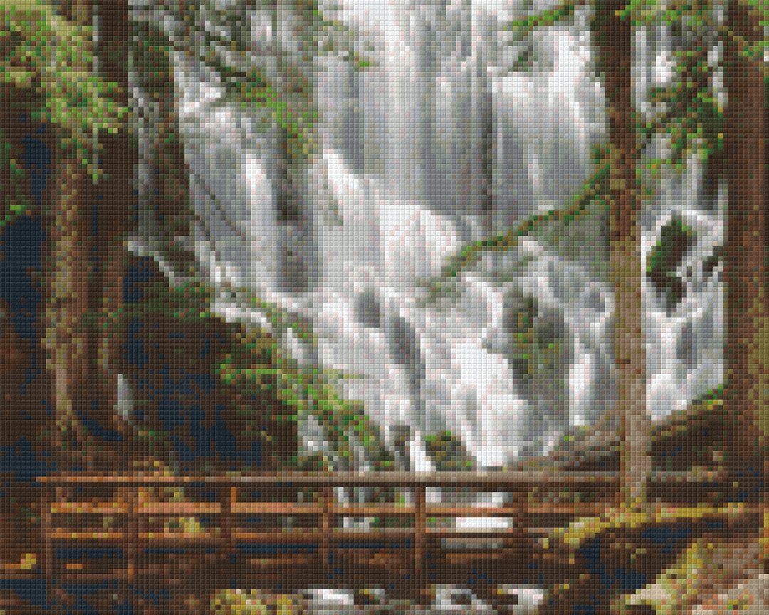 Waterfall Nine [9] Baseplate PixelHobby Mini-mosaic Art Kit image 0